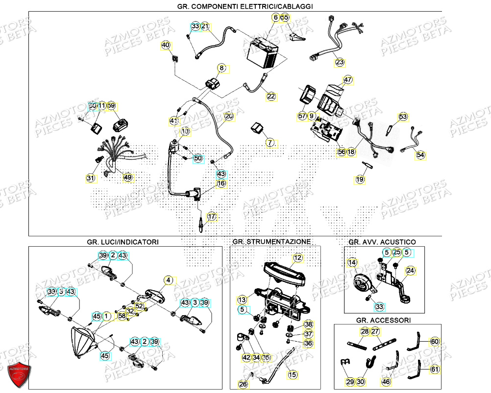 Installation Electrique AZMOTORS PiÃ¨ces RR 200 RACING 2T - 2024