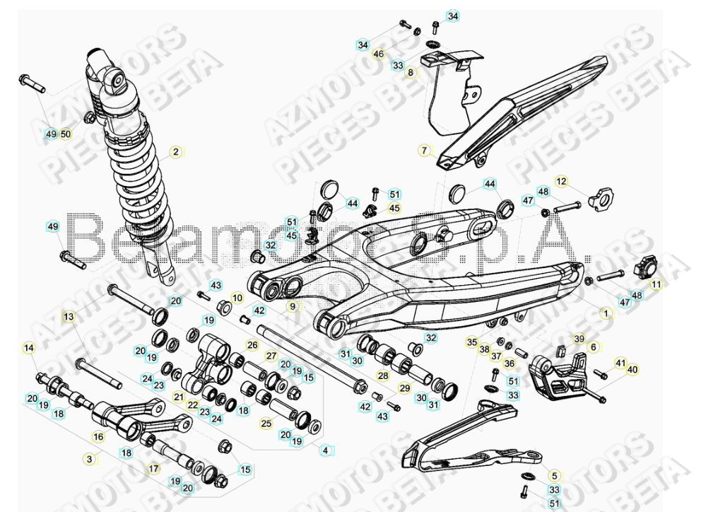 Bras Oscillant AZMOTORS Pieces BETA RR 2T 250 - (2018)