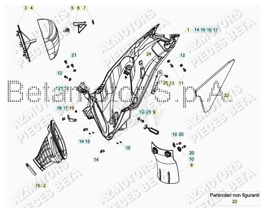 Filtre A Air AZMOTORS Pieces BETA RR 2T 250 - (2019)