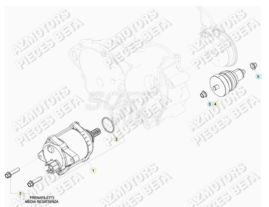 Demarreur AZMOTORS Pieces BETA RR 2T 250 - (2020)