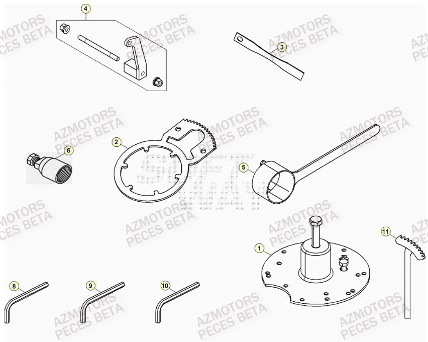 Outils AZMOTORS Pieces BETA RR 2T 250 - (2021)
