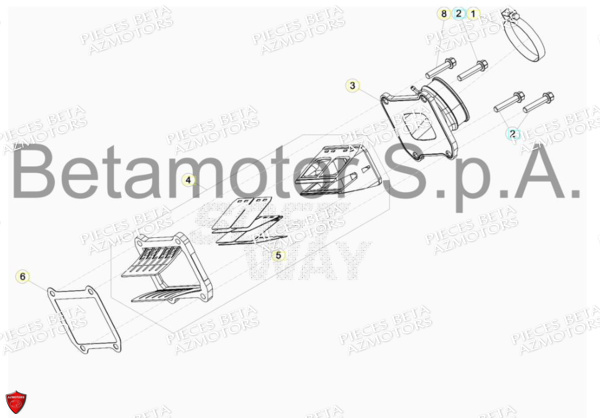 Clapet Lamelles AZMOTORS Pieces BETA RR RACING 2T 250 - (2018)