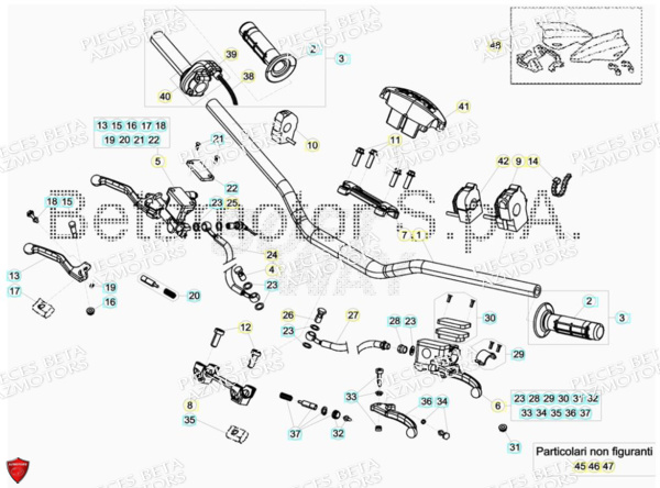 Commandes Guidon AZMOTORS Pieces BETA RR RACING 2T 250 - (2018)