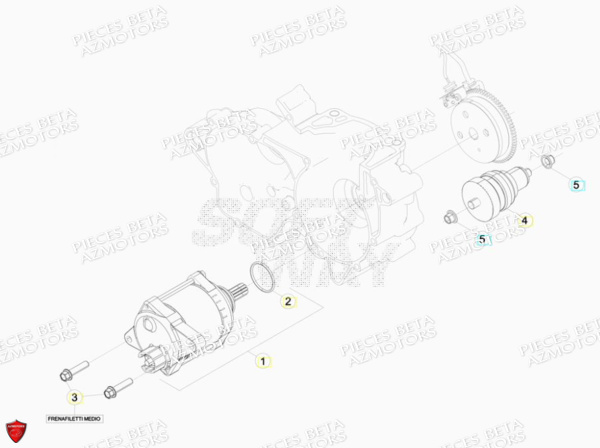 Demarreur AZMOTORS Pieces BETA RR RACING 2T 250 - (2018)