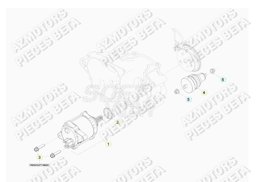 Demarreur AZMOTORS Pieces BETA RR RACING 2T 250 - (2019)