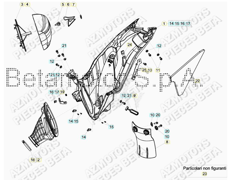 Filtre A Air AZMOTORS Pieces BETA RR RACING 2T 250 - (2019)