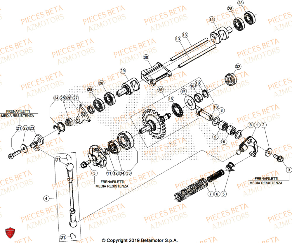 Refroidissement AZMOTORS Pieces BETA RR 2T 250 X-PRO - (2025)