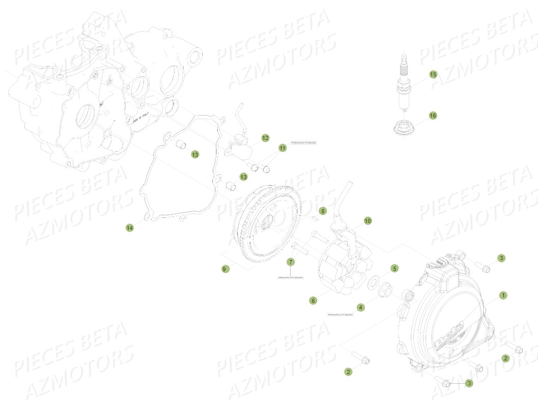 Allumage AZMOTORS PiÃ¨ces BETA RR 2T 300 - (2014)