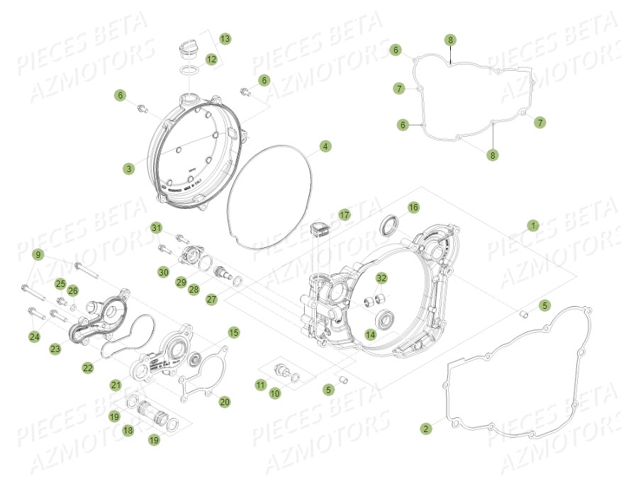 Carter Embrayage Du No Serie 700001 A 749999 AZMOTORS PiÃ¨ces BETA RR 2T 300 - (2014)