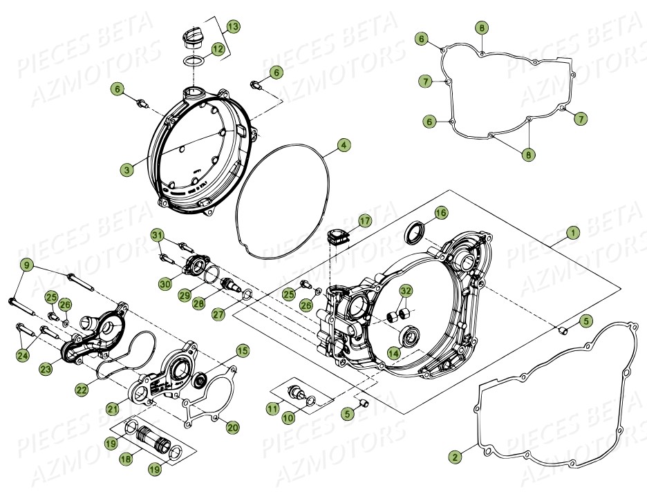 Carter Embrayage Du No Serie 700790 A 749999 AZMOTORS PiÃ¨ces BETA RR 2T 300 - (2014)