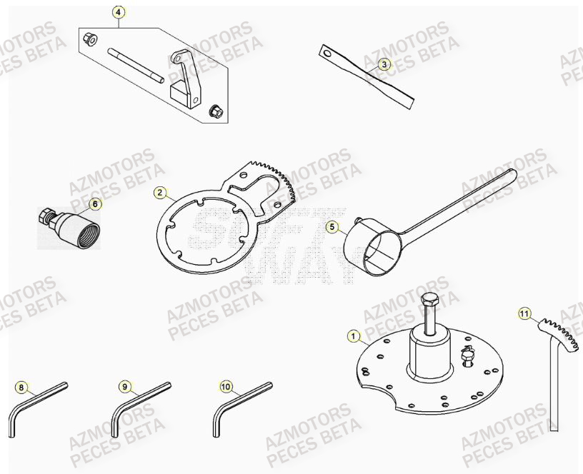 Outils AZMOTORS Pieces BETA RR 2T 300 - (2020)