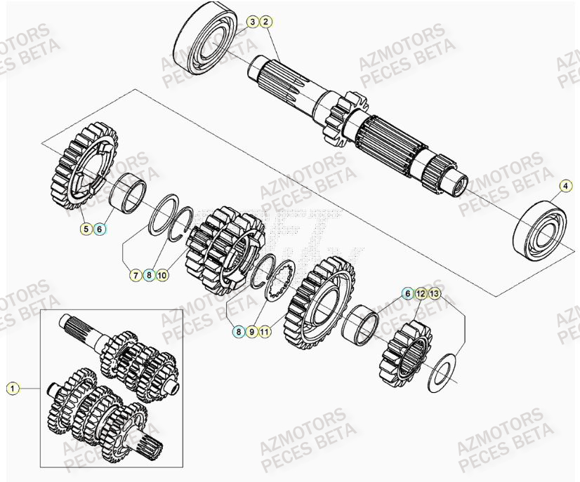 Boite A Vitesses AZMOTORS Pieces BETA RR 2T 300 - (2021)