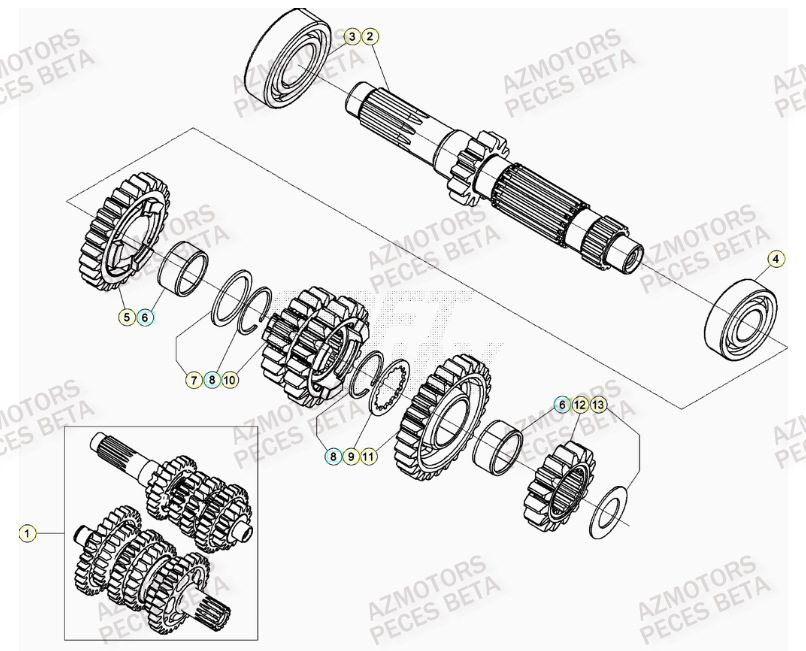 Boite A Vitesses AZMOTORS Pieces BETA RR 2T 300 - (2022)