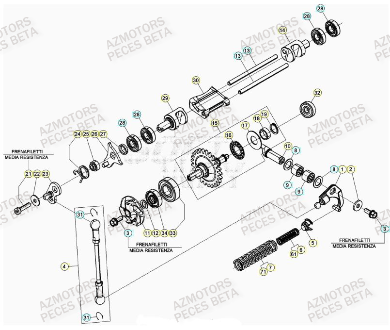 Culbuteur AZMOTORS Pieces BETA RR 2T 300 - (2022)