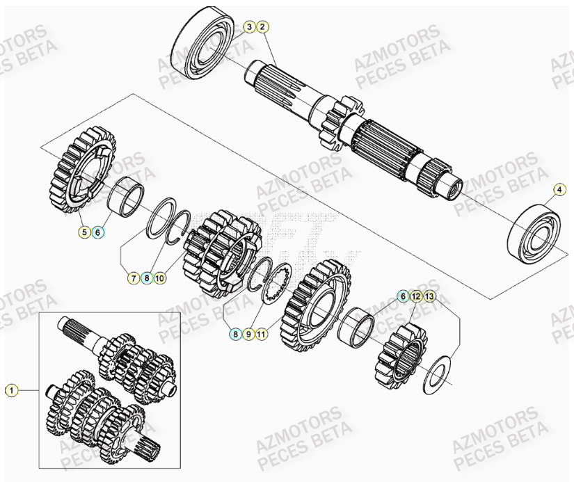 Boite A Vitesses AZMOTORS Pieces BETA RR 2T 300 - (2023)