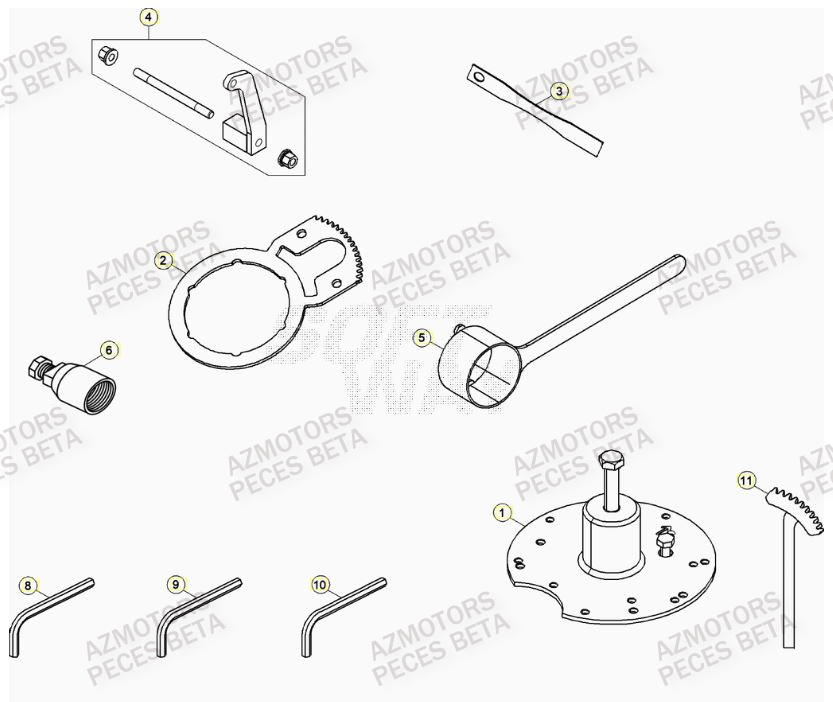 Outils AZMOTORS Pieces BETA RR 2T 300 - (2023)