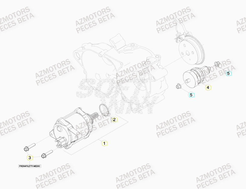 Demarreur AZMOTORS Pieces BETA RR 2T 300 HOLCOMBE REPLICA - (2019)
