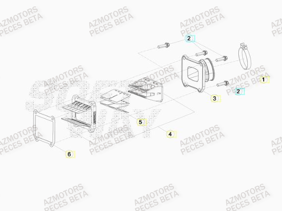 Admission AZMOTORS Pieces BETA RR 2T 300 RACING - (2015)