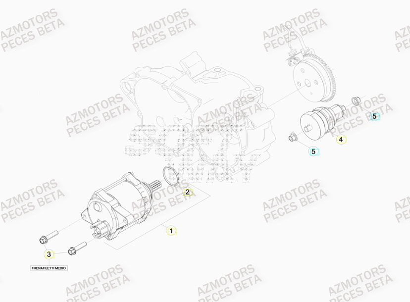 Demarreur AZMOTORS Pieces BETA RR 2T 300 RACING - (2015)