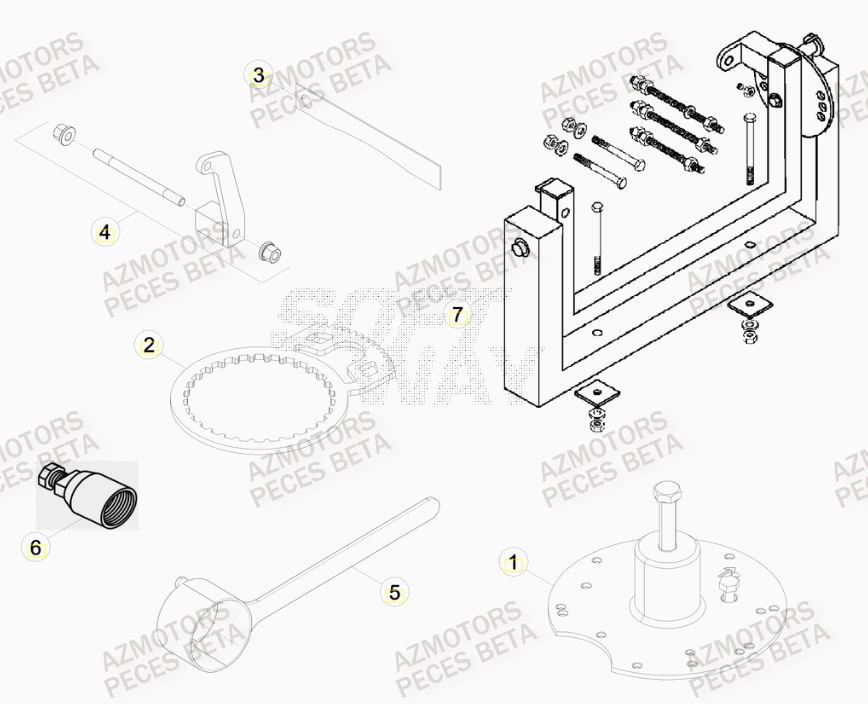 Outils AZMOTORS Pieces BETA RR 2T 300 RACING - (2015)