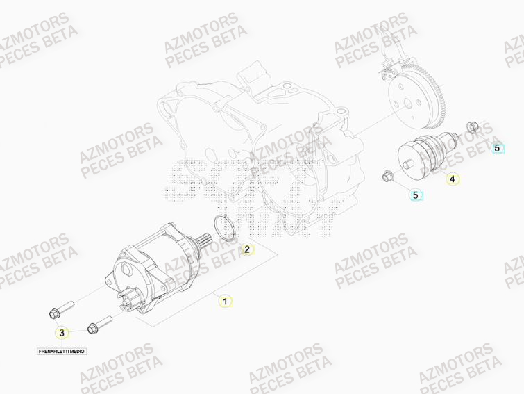 Demarreur AZMOTORS Pieces BETA RR 2T 300 RACING - (2017)