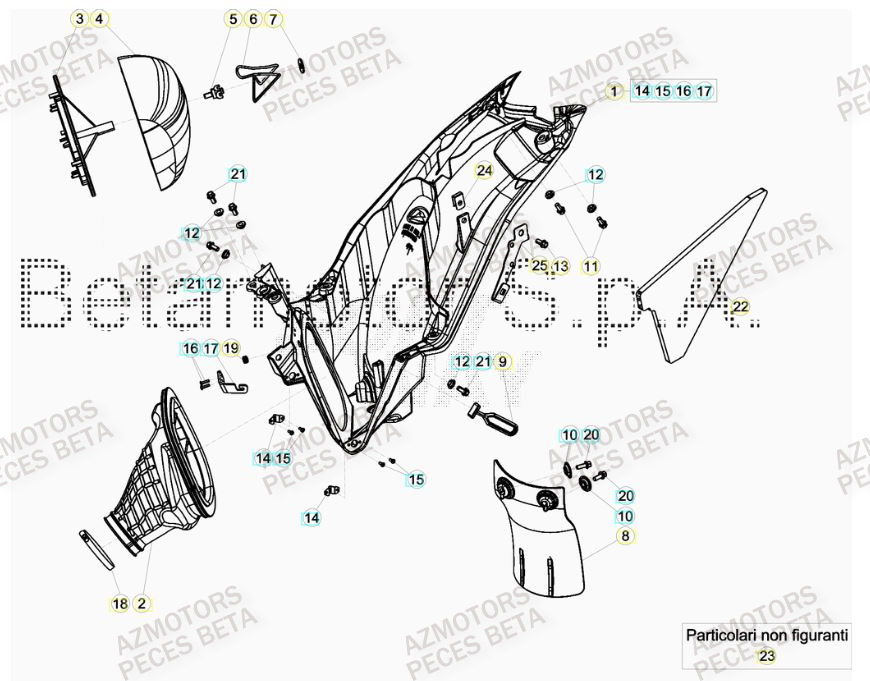 Filtre A Air AZMOTORS Pieces BETA RR 2T 300 RACING - (2019)