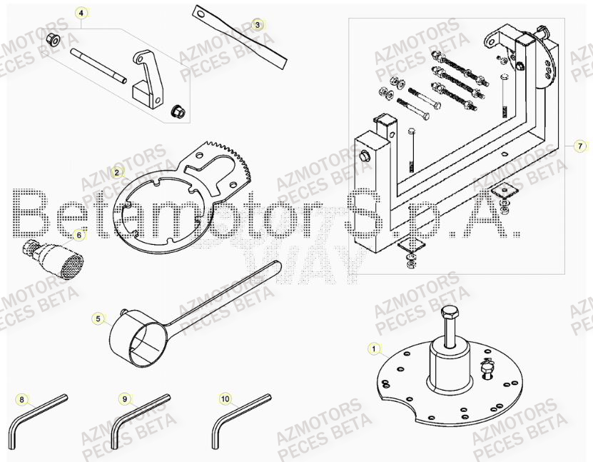 Outils AZMOTORS Pieces BETA RR 2T 300 RACING - (2019)