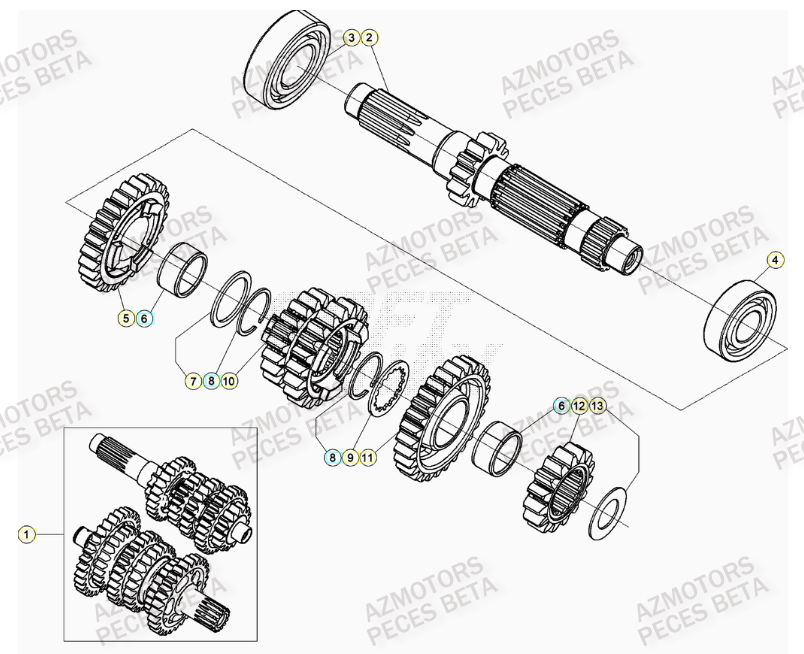 Boite A Vitesses AZMOTORS Pieces BETA RR 2T 300 RACING - (2020)
