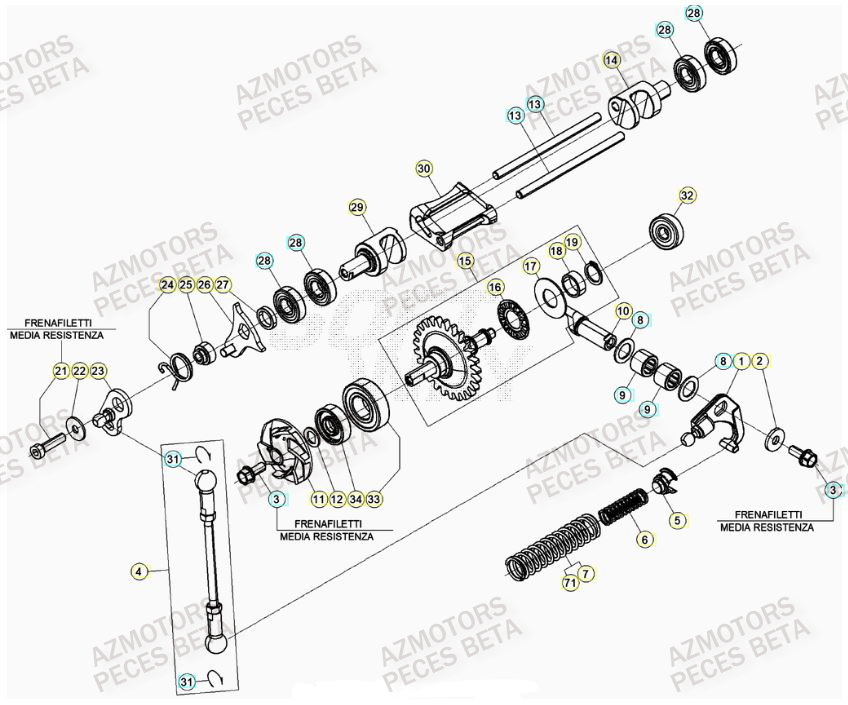 Culbuteur AZMOTORS Pieces BETA RR 2T 300 RACING - (2021)