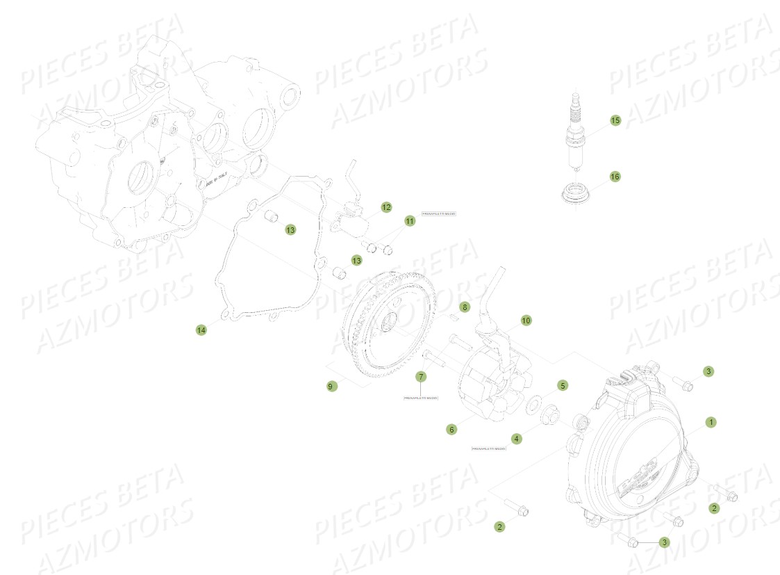 Allumage AZMOTORS Pieces BETA RR 2T 300 RACING - (2018)