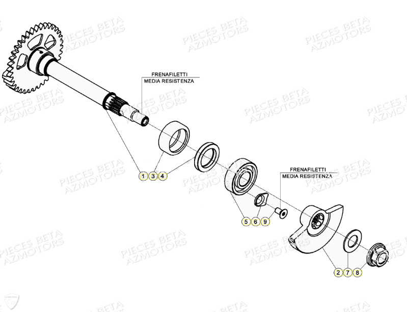 Arbre D Equilibrage AZMOTORS PiÃ¨ces Beta RR 4T 350 Enduro - (2021)
