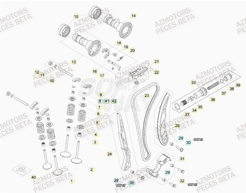 Distribution AZMOTORS PiÃ¨ces BETA RR 4T 350 RACING - (2016)

