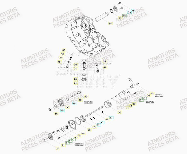 Pompe A Huile AZMOTORS PiÃ¨ces BETA RR 4T 350 RACING - (2016)

