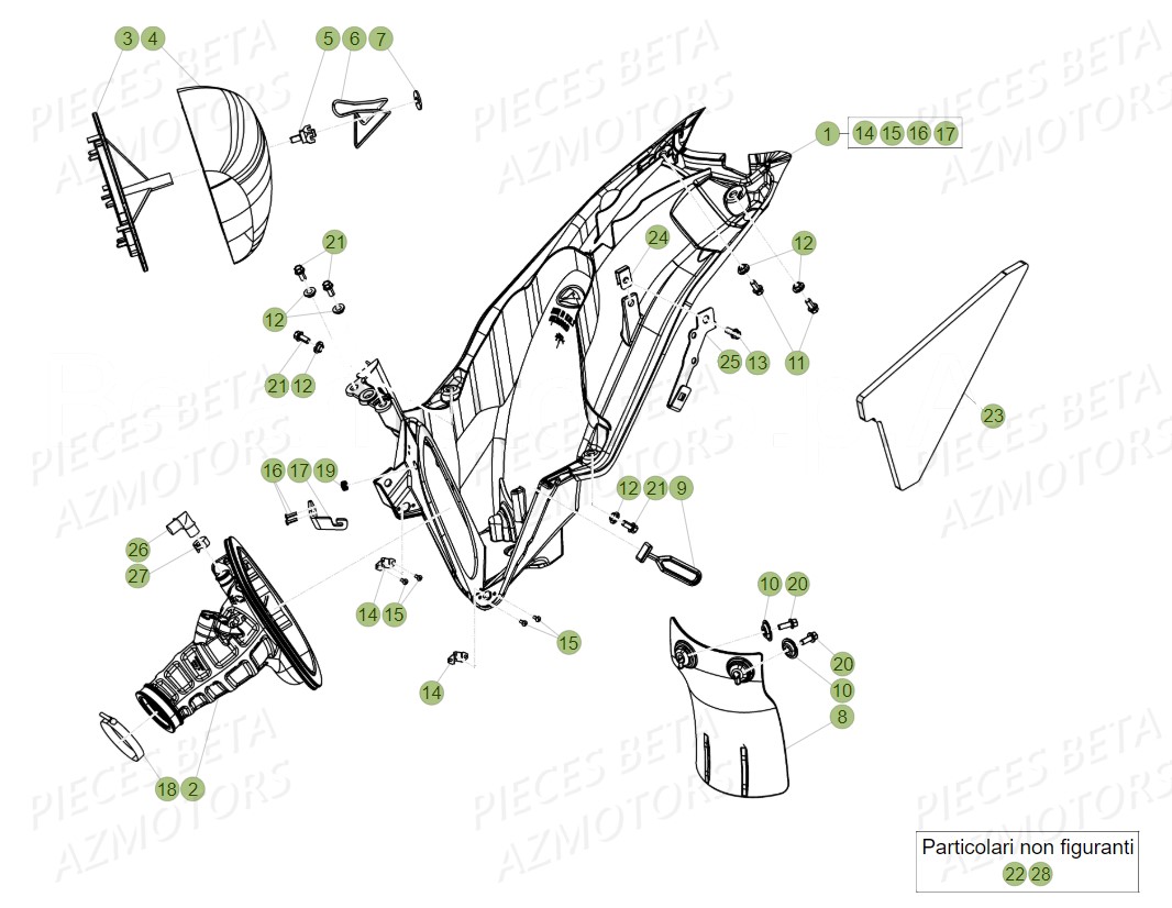 Filtre A Air AZMOTORS PiÃ¨ces BETA RR 4T RACING 350 - (2018)

