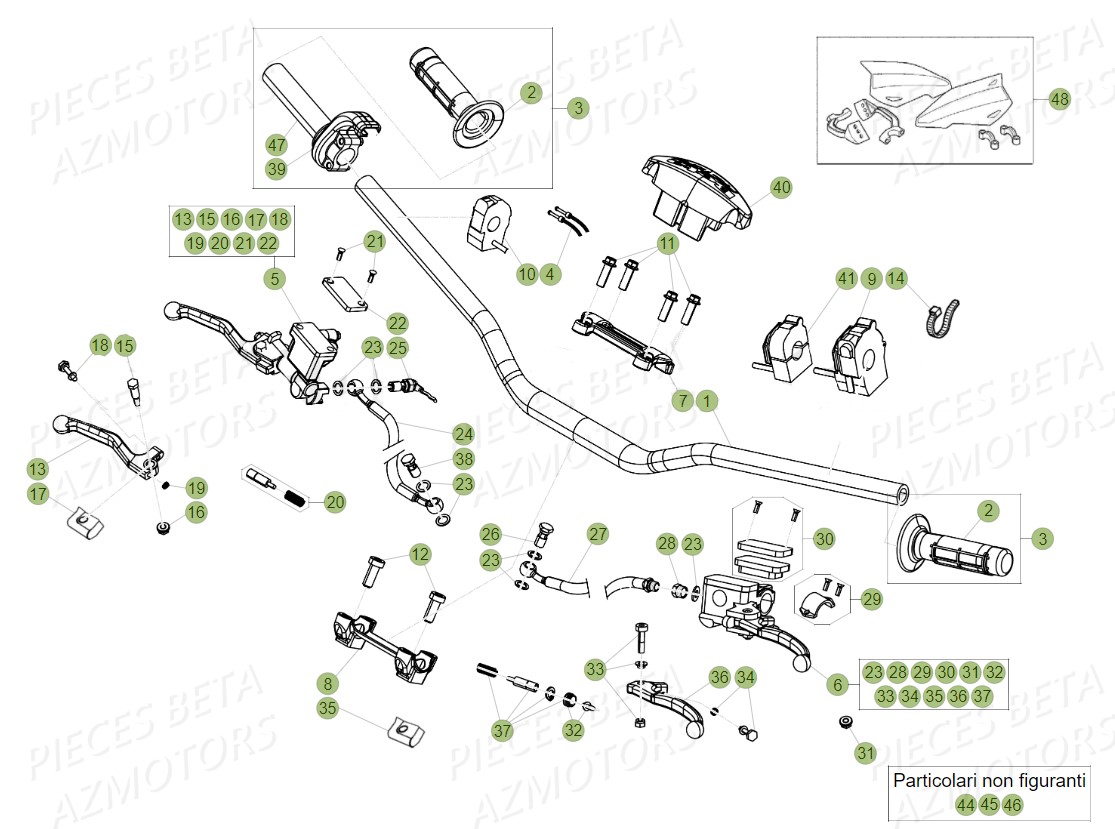 Guidon Commandes AZMOTORS PiÃ¨ces BETA RR 4T 390 RACING - (2018)

