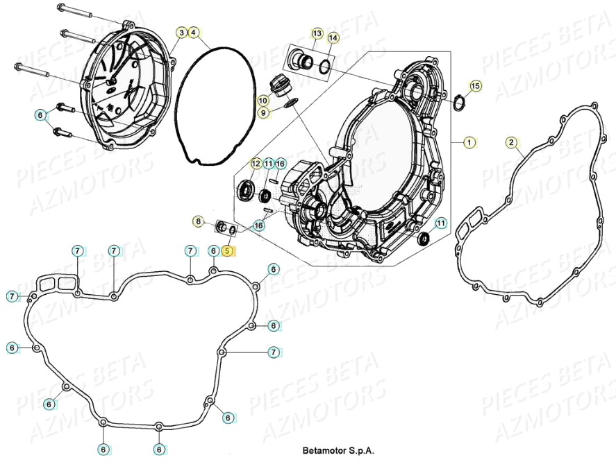 Carter D Embrayage AZMOTORS PiÃ¨ces BETA RR 4T RACING 390 - (2020)

