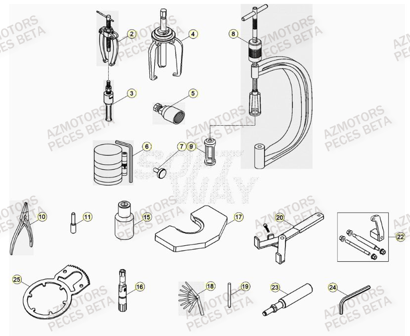 Outils AZMOTORS PiÃ¨ces BETA RR 4T RACING 390 - (2021)

