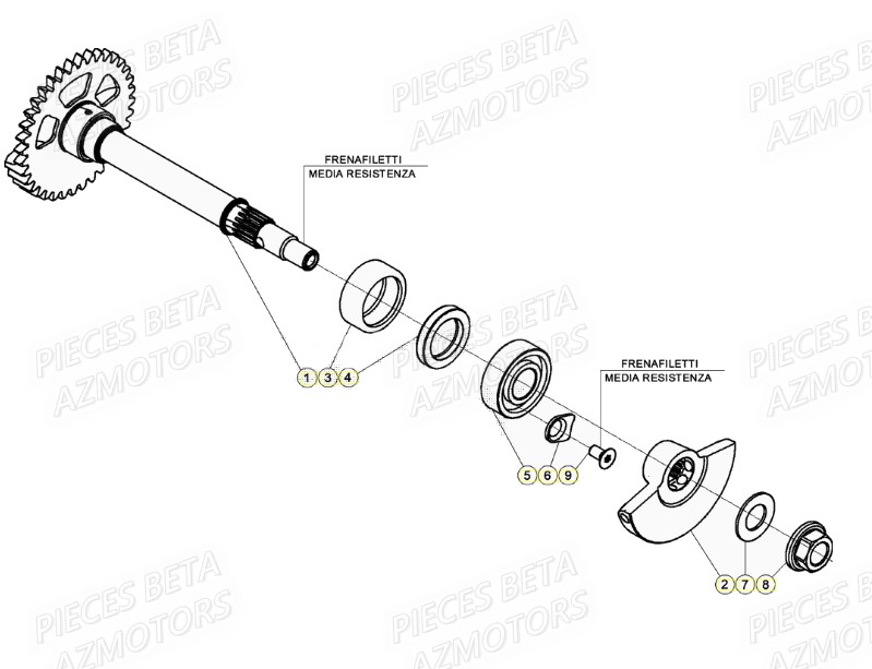 Arbre D Equilibrage AZMOTORS PiÃ¨ces Beta RR 4T 430 Enduro - (2021)