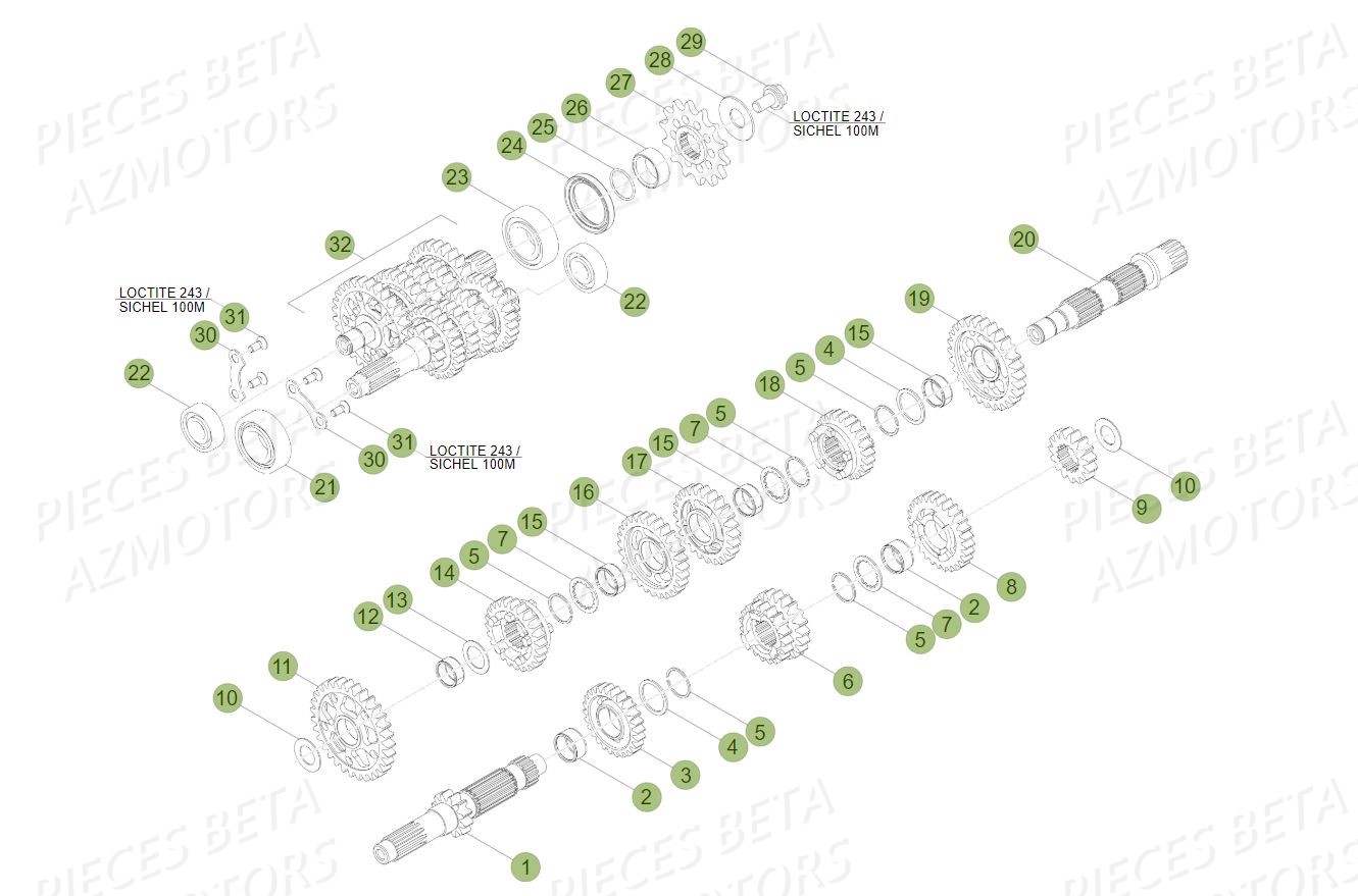 Boite A Vitesses AZMOTORS PiÃ¨ces BETA RR 4T 430 RACING - (2018)

