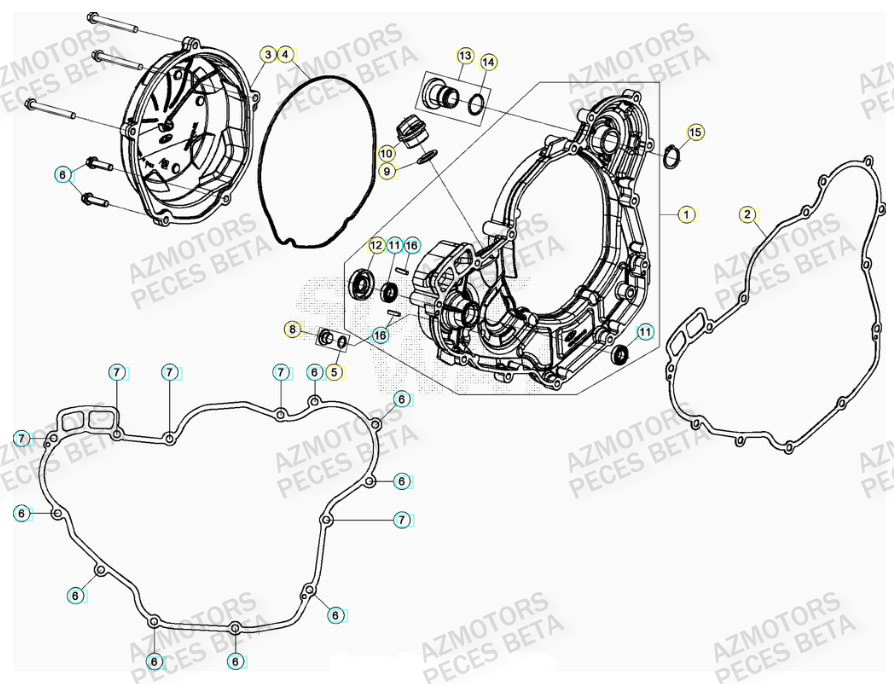 Couvercle Embrayage AZMOTORS PiÃ¨ces BETA RR 4T RACING 430 - (2021)

