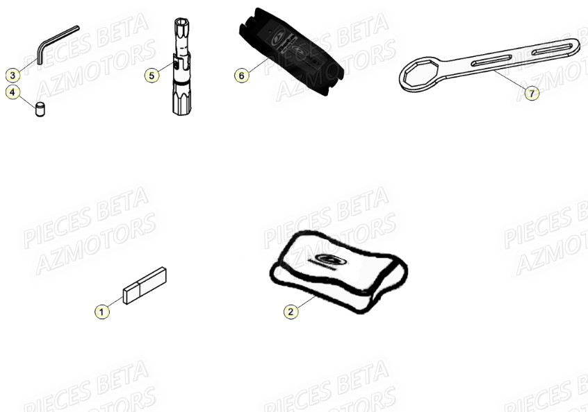 Outillage Special Trousse A Outils AZMOTORS PiÃ¨ces Beta RR 4T 480 Enduro - (2021)