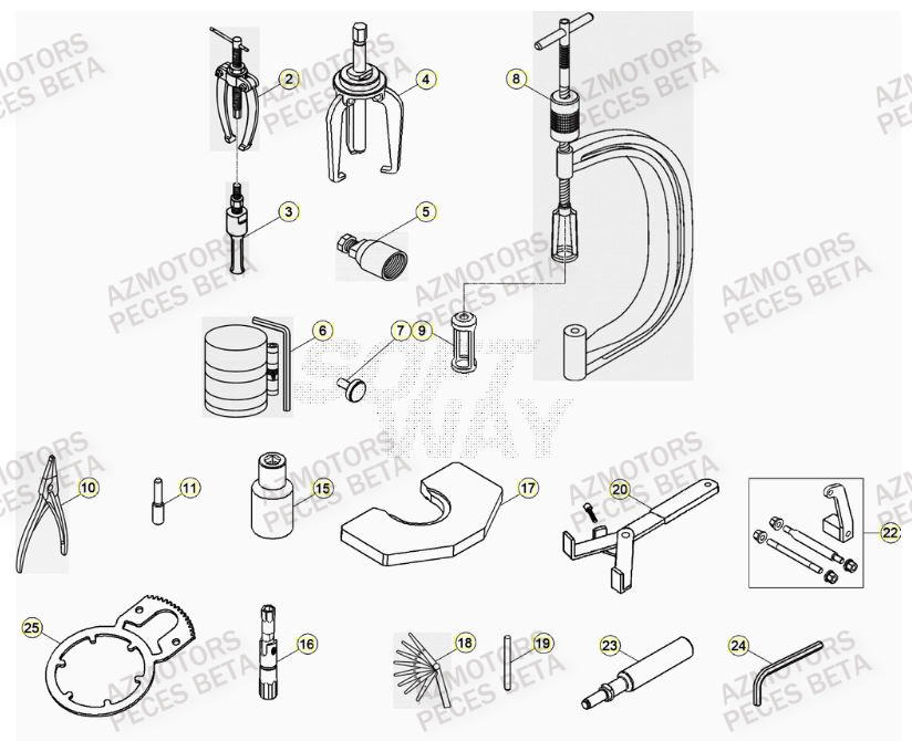 Outils AZMOTORS PiÃ¨ces BETA RR 4T RACING 480 - (2021)

