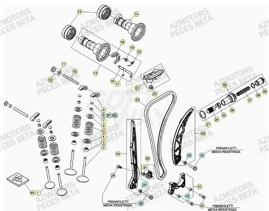 Distribution AZMOTORS PiÃ¨ces BETA RR 4T RACING 480 - (2022)

