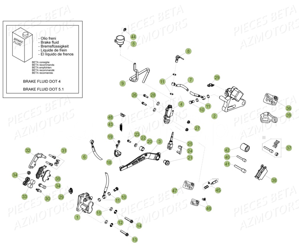 Freins AZMOTORS PiÃ¨ces Beta RR 50 SPORT - 2019