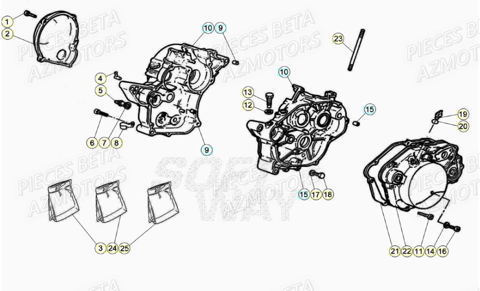 Carter AZMOTORS PiÃ¨ces Beta RR 50 SPORT - 2021-2022