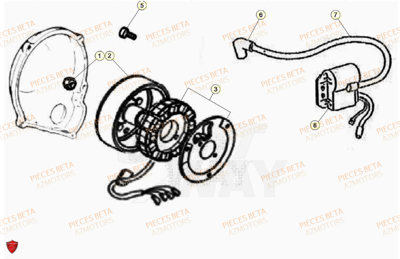 Allumage AZMOTORS PiÃ¨ces Beta RR 50 SPORT - 2023-2024