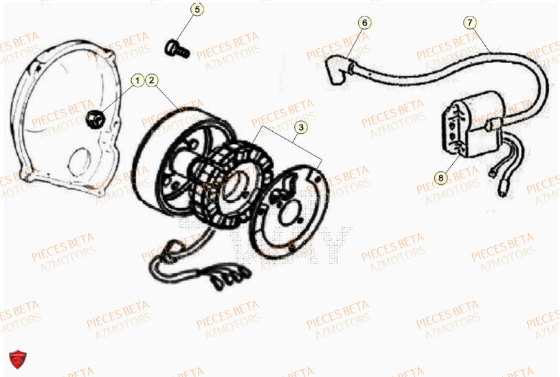 Allumage AZMOTORS PiÃ¨ces Beta RR 50 STANDARD - 2023-2024