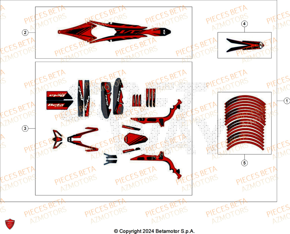 Decors AZMOTORS PiÃ¨ces BETA EVO 300 2T - [2025]