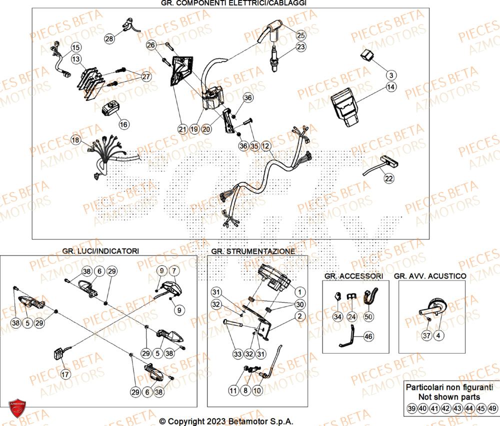 Equipement Electrique AZMOTORS Pieces BETA TRIAL EVO 300 2T SS - (2025)