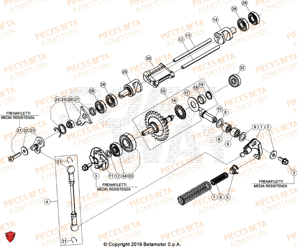 Refroidissement AZMOTORS Pieces BETA ENDURO XTRAINER 300 2T - (2025) EURO5+
